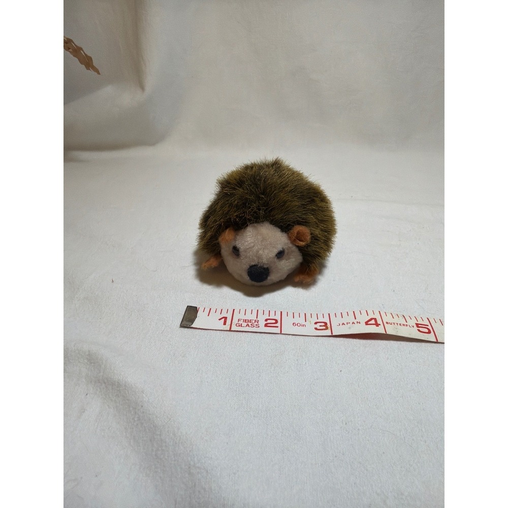 Vintage B.J. Toy Co Brown Hedgehog Plush Small 4 Inch Stuffed Animal Woodland